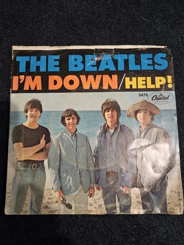 THE BEATLES 1965 HELP / I'M DOWN CAPITOL 5476 45 RPM W/ PICTURE SLEEVE