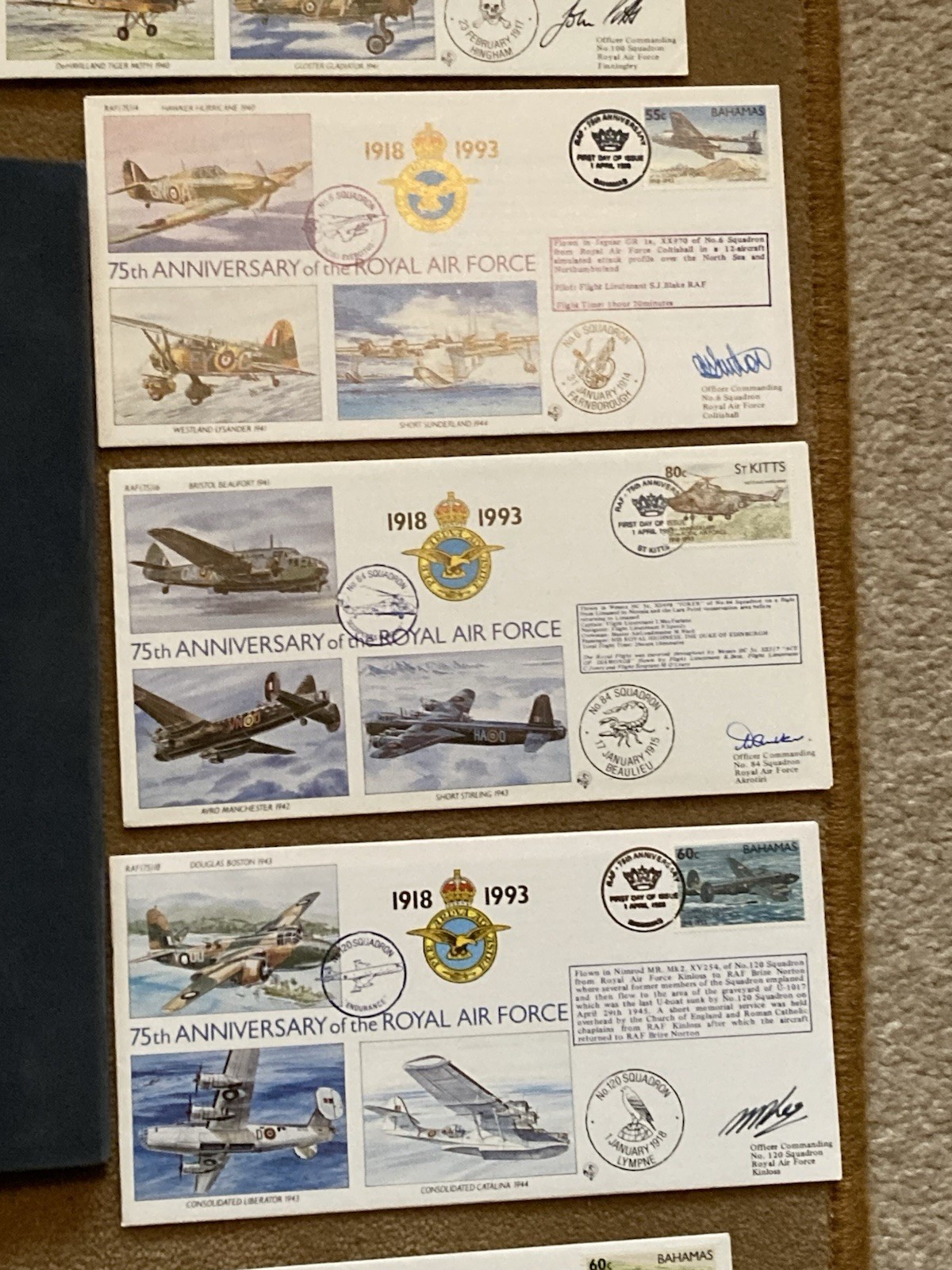 Album of 30 RAF Covers (Full Set) - 75th Anniversary of The RAF - All CO Signed