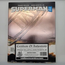 Superman Year One HC Signed By Frank Miller & John Romita Jr Hardcover 2019