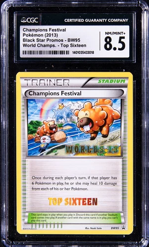 2013 Pokemon World Championships TOP SIXTEEN Champions Festival #BW95 CGC 8.5