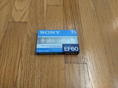 Sony Super EF60 60 Minute Audio Cassette Tape New Sealed Rare Vintage Japan