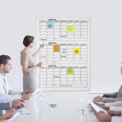 46*34inch Acrylic Whiteboard Calendar Quarterly Planner White Board Office