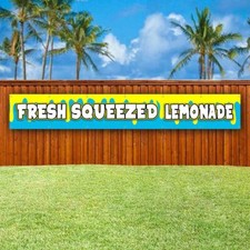 FRESH LEMONADE XXL Banner Advertising Vinyl Flag Sign Many LARGE SIZES FAIR FOOD