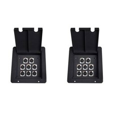 2 Elite Core Stage Floor Box with 8 XLR Mic Connectors Black Box