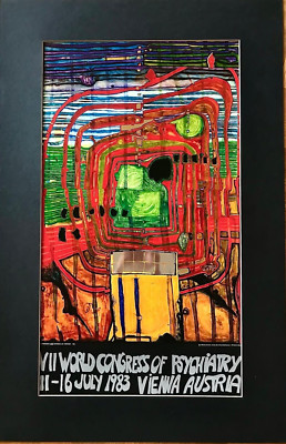  Hundertwasser VII World Congress of Psychaiatry 11.-16. July 1983 Kunstdruck