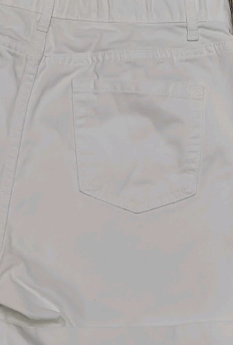 Childrens Place Girls 16 Jean Shorts White Denim Rolled Cuff Adjustable Waist - Picture 17 of 19