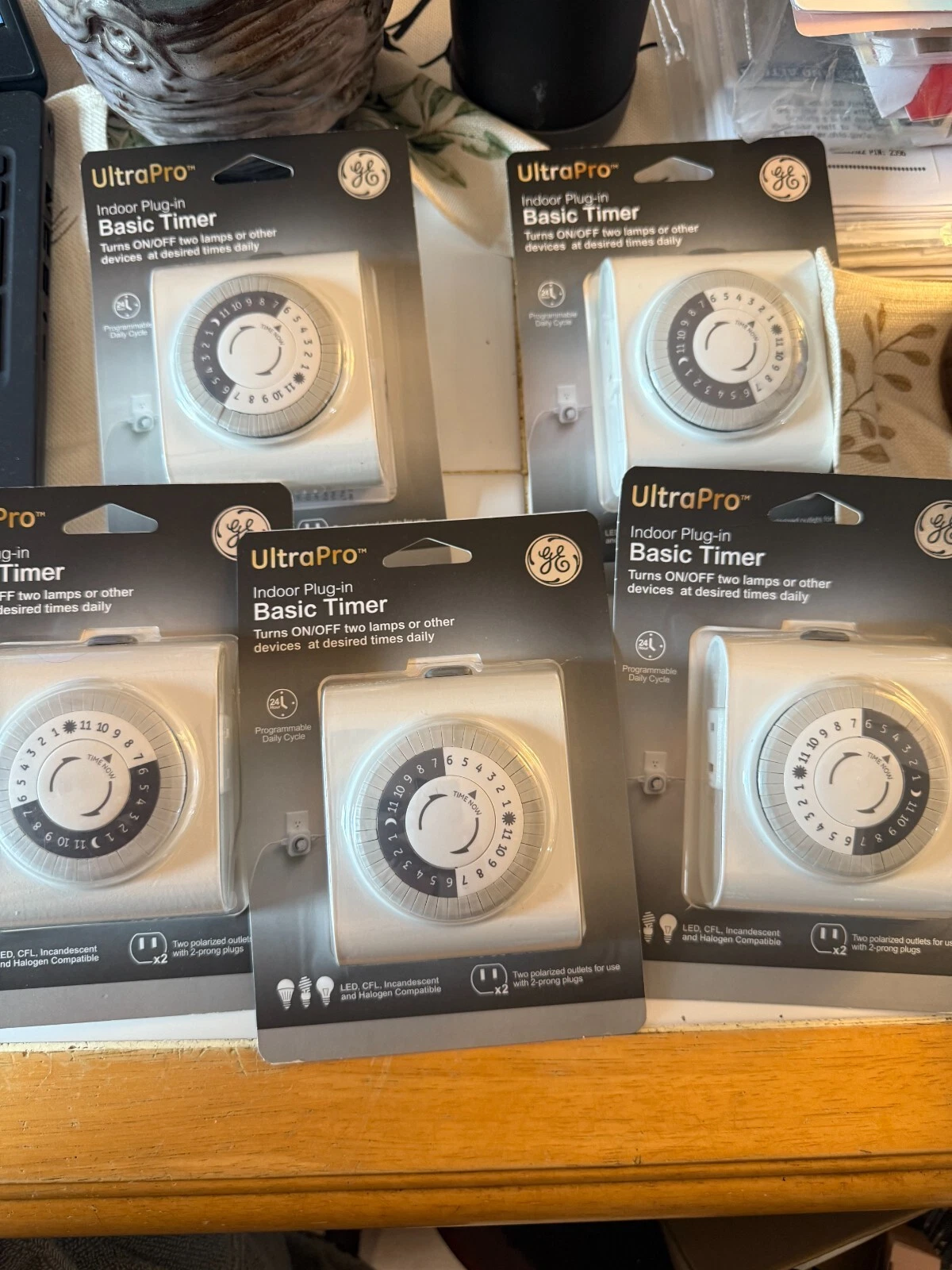 GE ULTRA PRO INDOOR PLUG-IN CASICE TIMER LOT OF 5
