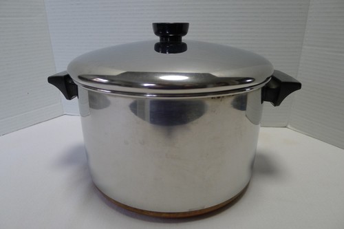 Revere Ware Vintage 6 Quart Copper Bottom 1801 Stockpot with Lid USA - Picture 2 of 17