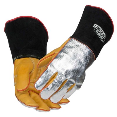 Lincoln Electric K2982 Top Grain Cowhide/Aluminized Welding Gloves Large