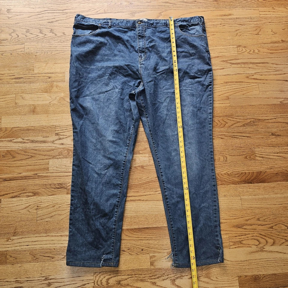 Mens Liberty Blues Medium Wash Jeans Size 58x38 Light Distress On Cuffs 58 X 38 - Image 2 of 4