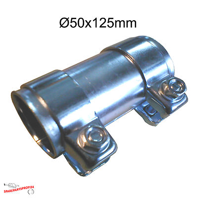 Auspuff Rohrverbinder Doppelschelle Ø 50 x 125mm VAG Audi VW Seat Skoda Schelle
