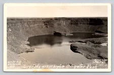 RPPC Dry Falls Alligator Rock Washington Real Photo P624