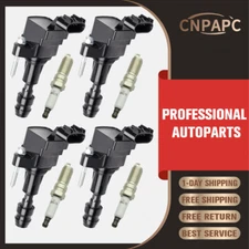 ✅4 Ignition Coil & IRIDIUM Spark Plug for 07-14 Chevrolet Malibu 2.4L UF491✅
