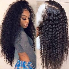 Synthetic Curly Lace Wigs T Part Lace Wigs 180 Density Glueless Pre Plucked