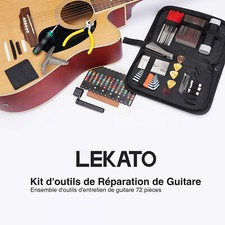 LEKATO 72 Pcs Professional Guitar Tool Kit Guitar Repair Maintenance Setup Kit