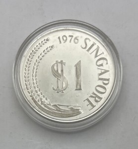 1976 Singapore $1 Silver .925