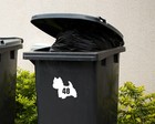 3 x Wheelie Bin Numbers West Highland Terrier House Number Sticker Recycle Sign