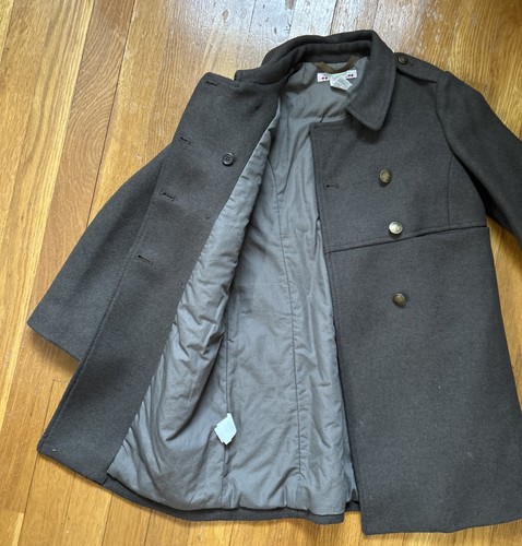 Bonpoint Girls Wool Pea Coat Size 8 Button Front Classic Olive Green - Picture 14 of 23