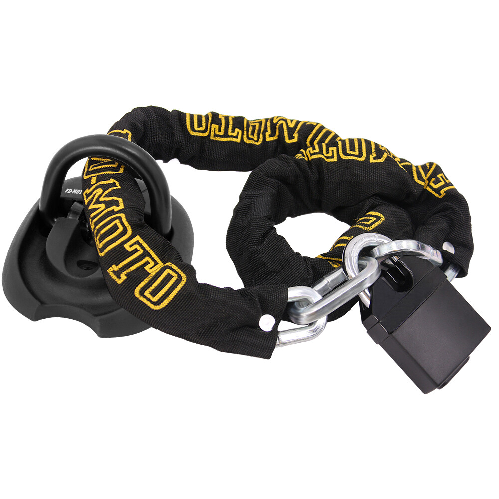 FD-MOTO 1.2M*10MM Motorcycle Motorbike Chain Padlock High Security Ground Anchor