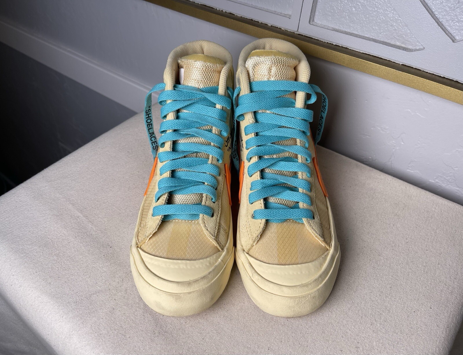 OFF WHITE X NIKE Scarpe blazer Nike x Off White tutte Hallow’s Eve avorio taglia W’s 5 5 M’s 4