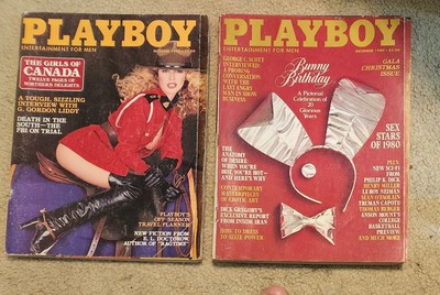 2 Playboy Magazines Oct & December 1980 Terri Welles Mardi Jacquet SJ