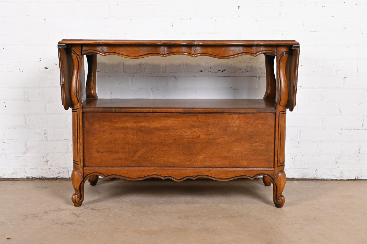 Thomasville French Provincial Louis XV Pecan Buffet Server or Bar