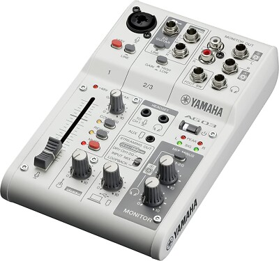 YAMAHA AG03MK2 W White 3ch Live Streaming Mixer USB Audio  