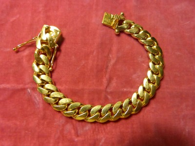 14 K GOLD 8.5 INCH LONG 11 MM FAT CUBAN 