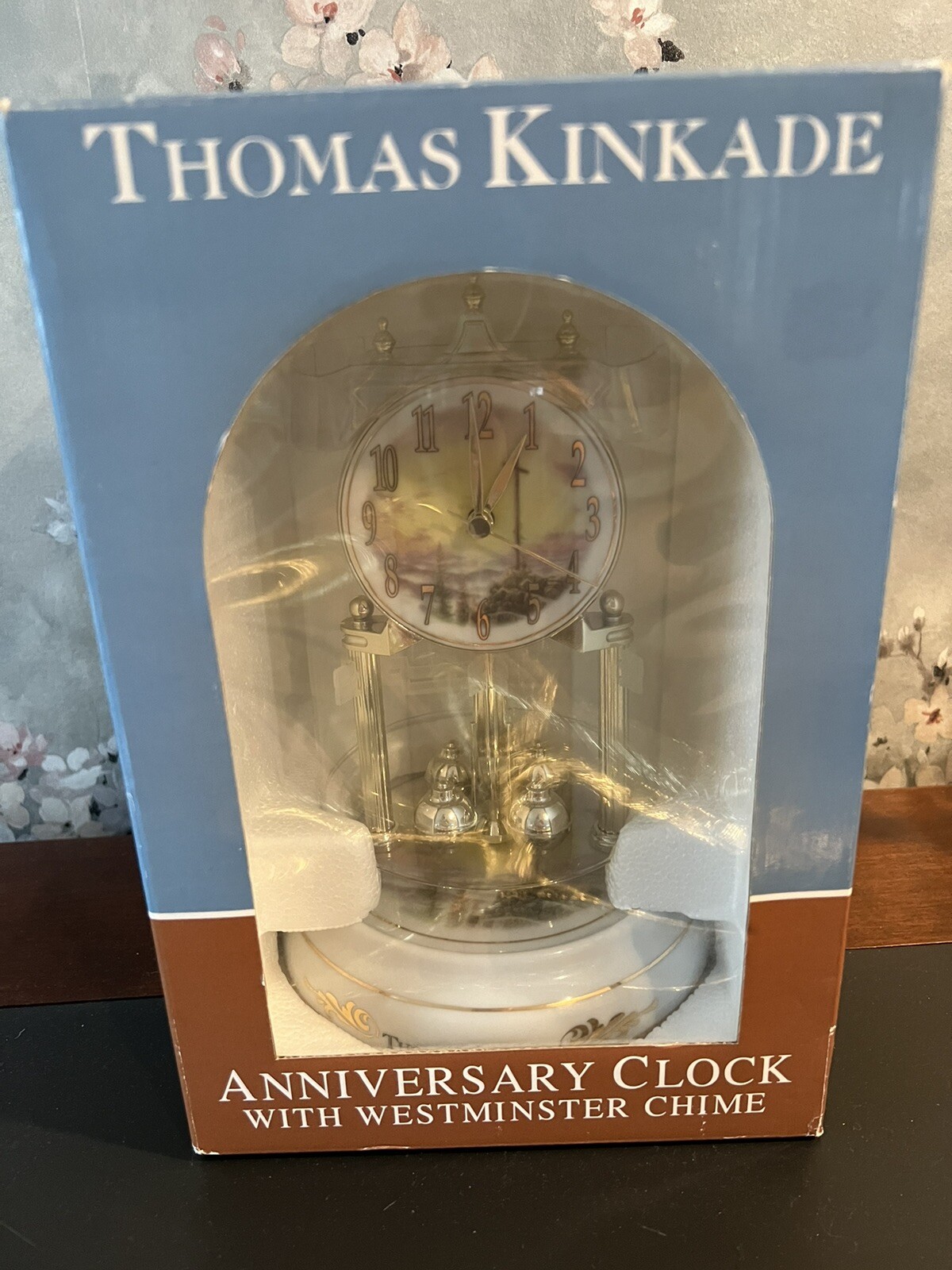 Thomas Kinkade Anniversary Clock with Westminster Chimes Battery