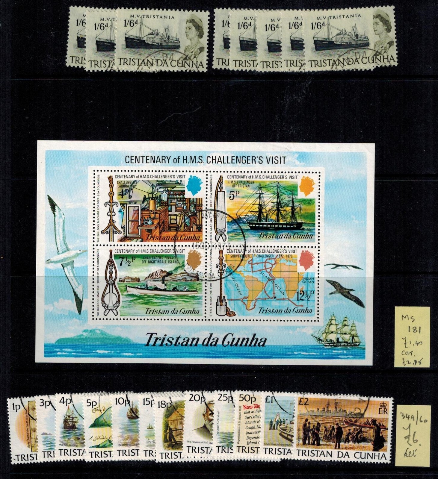 Prophila Collection – 10 Verschiedene Briefmarken Von Tristan Da Cunha Für Sammler