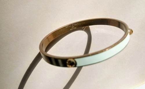 Henri Bendel New York Bangle Bracelet Crystal Legendary Stripes Luxury Signed - Picture 4 of 8