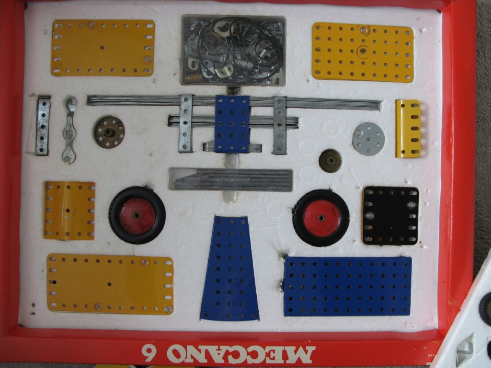 Vintage Meccano Set 6 Construction Parts Toy in Original Box eBay