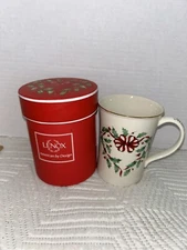 Lenox Holiday Mug Cup Warmest Wishes Make Merry 12 oz 822399 Original Package
