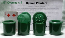 Oyama Planter® 1 ½ ” green self watering pots miniature  Set of 4 free shipping