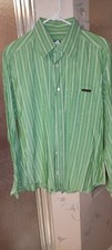Dolce & Gabbana Green White Striped Button Down Dress Shirt Size XXL D&G