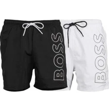 Hugo Boss Men's Swim Shorts Casual Fully Lined Embroidered Boss Logo Swimsuit