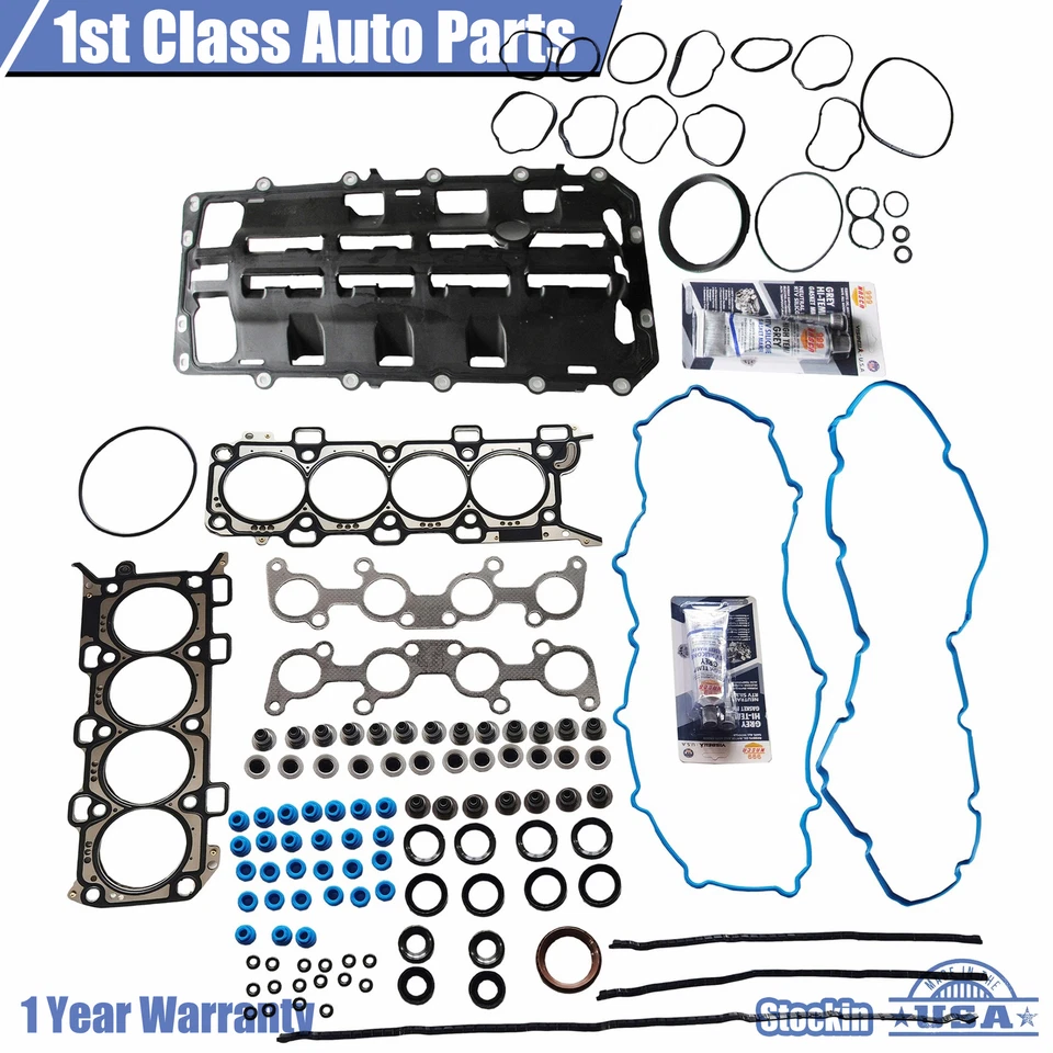 Juego completo de juntas de motor para Ford F-150 Mustang FX4 FX2 STX 5,0 L V8 VIN:F 2011-14 Foto 3 de 4