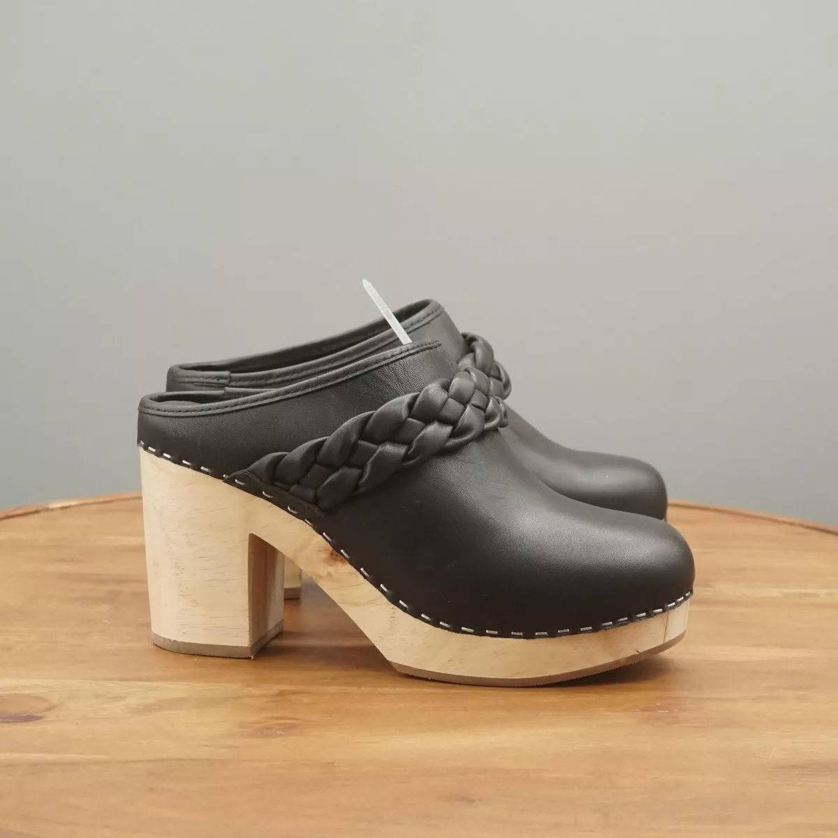 i 30 Dolce Vita Womens Hila Clogs Shoes Platform Wood Heel Black