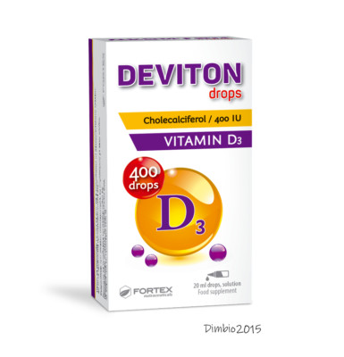 Deviton Vitamin D3 Liquid Tropfen 400 IE Knochen Zähne Immununterstützung 20 ml