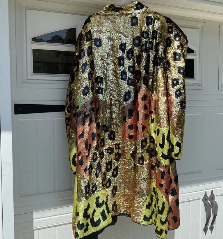 Chaqueta Gunit Fashions Años 90 Vintage Lentejuelas Cuentas Talla 2x Foto 2 de 4