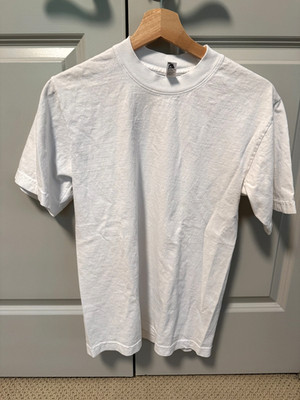 LOS ANGELES APPAREL Crew Neck T-Shirt 1801GD sz.XS 6.5 oz WHITE