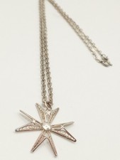 Collana Unisex Uomo Maglia Nautica Croce Malta 8 Punte Filigrana Argento 800 925