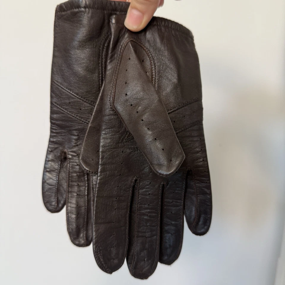 二手 COACH 复古棕色皮革女式驾驶手套设计师 — 第 2/3 张图片