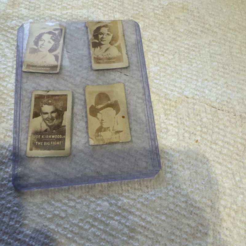 4 Topps Magic Cards 2 Of June Lockhart And 1 Of Joe Kirkwood And One More