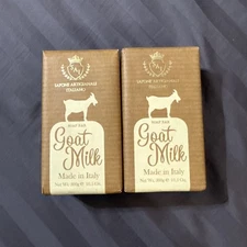2X Sai Sapone Artigianale Goat Milk Face & Body Bar Soap Italy 10.5 Oz