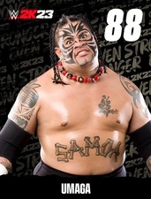 Wrestling Star Umaga 88 2K23 Text Background Paper Poster 210 GSM (No Frame)