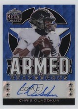 2022 Leaf Metal Draft Armed & Dangerous Blue Wave 11/25 Chris Oladokun Auto 1k5