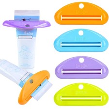 Toothpaste Tube Squeezer Dispenser, Hanging Toothpaste Clips Holder Rolling H...