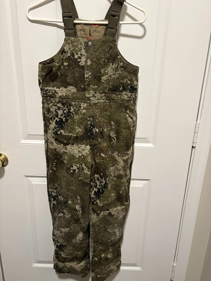 Red Head Silent Hide Overalls Boys L Youth Brown Thermolite Bib Insulated Camo - Image 2 of 4