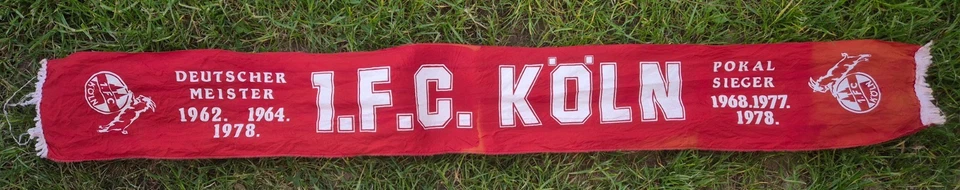 1. FC Köln Schal / Doubleschal von 1978 / EXTREM SELTEN / - Bild 1 von 2